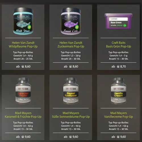 Boilies, Pellets & Dips