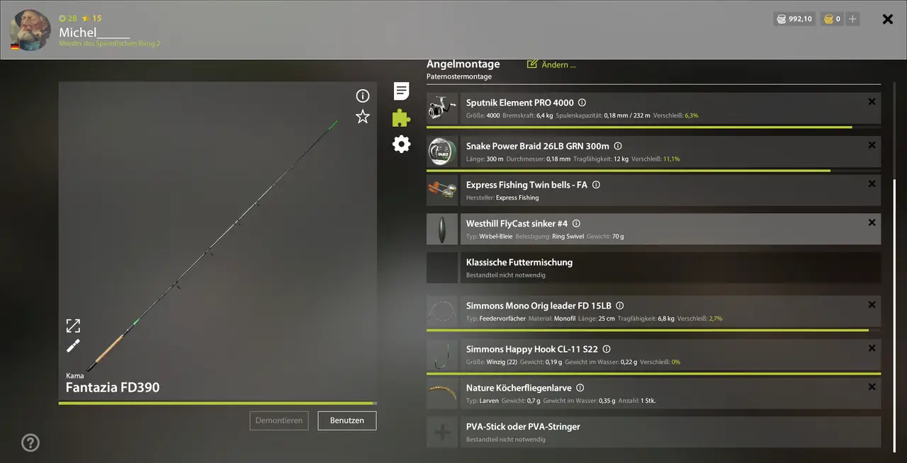 Am Ladogasee kann man die Sumpfelritze abschliessen - 8m Auswurf - auf der Insel am Leuchtturm